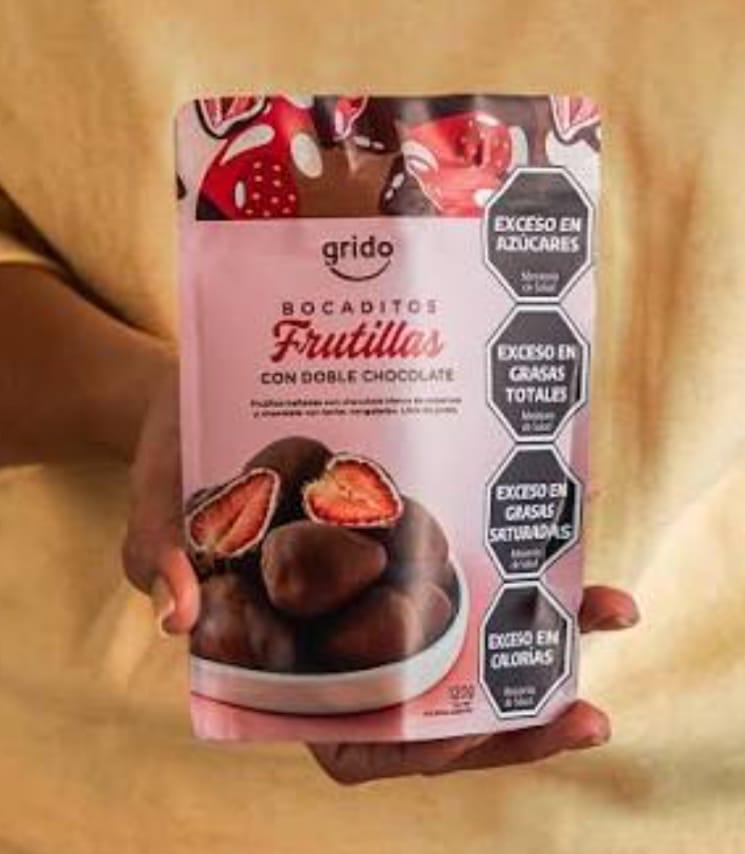 GRIDO BOCADITOS DE FRUTILLA CON CHOCOLATE X 120 G