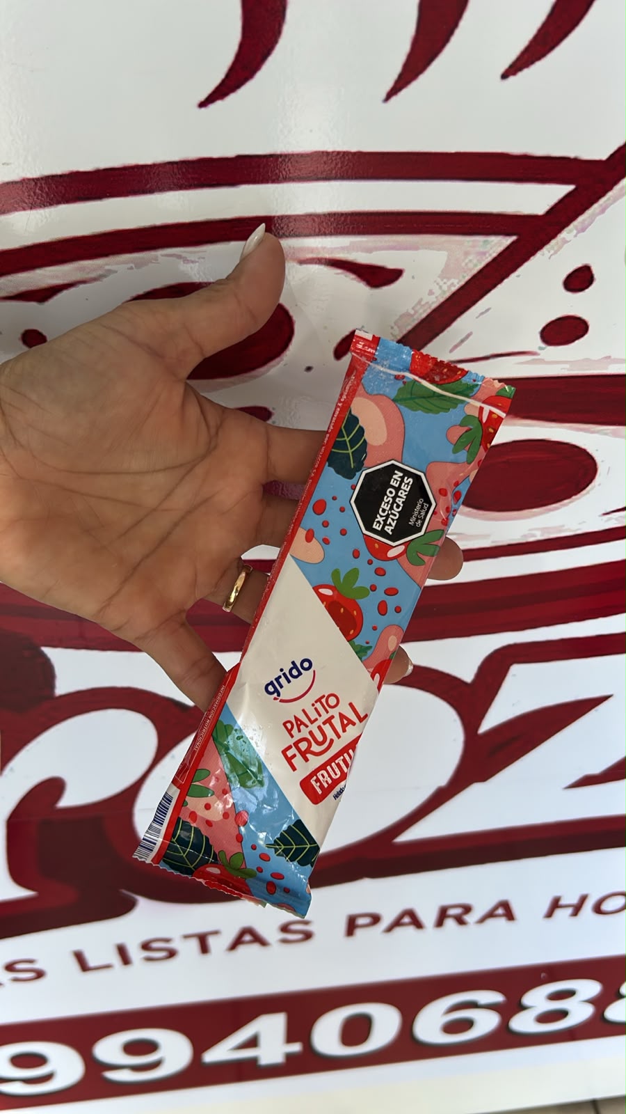 GRIDO PALITO FRUTAL SABOR FRUTILLA - UNIDAD